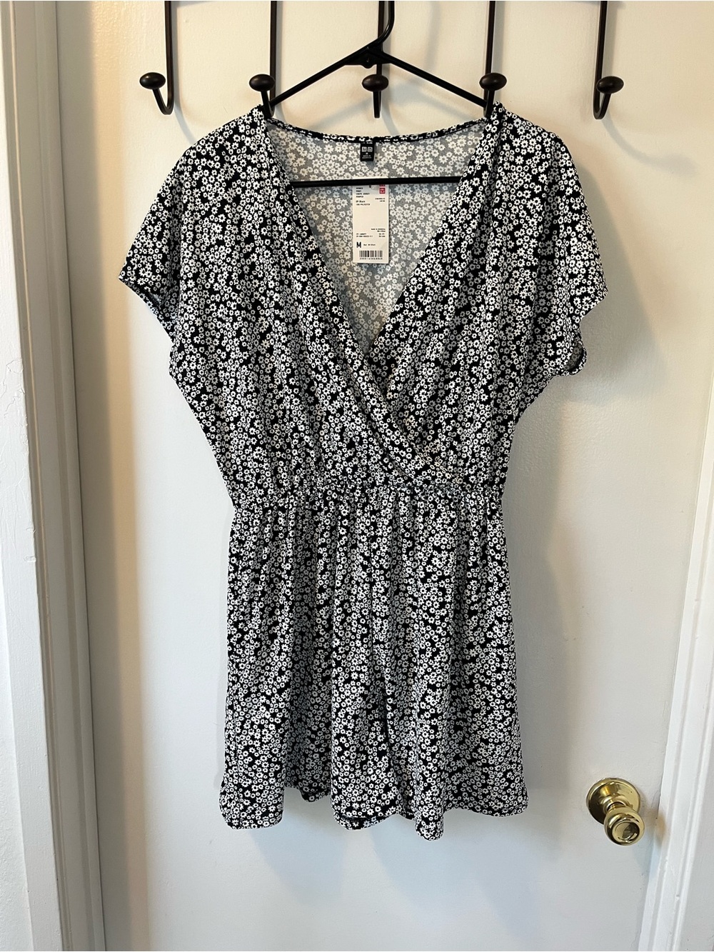 Umi Black and White Floral Romper